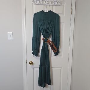 Bohme Teal Long Sleeve Dress